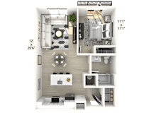 1 bed 1 bath at Luxe 360 on Centerpointe Apartments, Midlothian, VA
