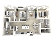 3 bed 2 bath B at Luxe 360 on Centerpointe Apartments, Midlothian, 23114