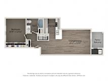 Elite 1 BR 1 BA Floor Plan at Emerald Creek Apartments, Greenville, SC 29607