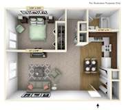 One Bedroom Crescent Apartment