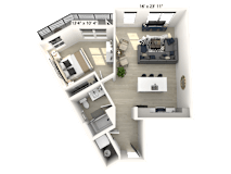 1 bed 1 bath G at Luxe 360 on Centerpointe Apartments, Midlothian, VA, 23114