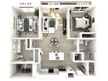2 bed 2 bath A at Luxe 360 on Centerpointe Apartments, Midlothian, VA
