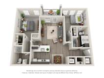 Sycamore Floor Plan at Montgomery Place Apartments, Illinois, 60538