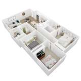 Delta Floor Plan Image - 3 Bed 2 Bath - 1187 sqft