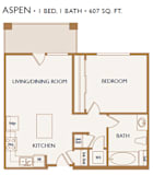 Aspen Floorplan at Aviara Apartments, California 95116