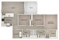 C1 Floor Plan at Bayswater Apartments, Burlingame