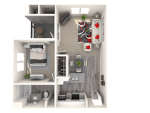Green Floor Plan at 55+ FountainGlen Seacliff, California