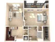 Juniper Floor Plan at 55+ FountainGlen  Jacaranda, Fullerton, California