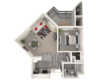 Riesling Floor Plan at 55+ FountainGlen Terra Vista, Rancho Cucamonga, CA, 91730