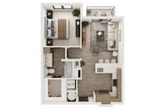 A1 Floor Plan at Lenox Cooper Apartments, Texas, 76015