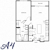 blueprint of a floor plan of a home with bedrooms and baths