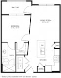 One-Bedroom Floor Plan A1 | Axis Hamilton Apartments