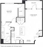 One-Bedroom Floor Plan A5 | Axis Hamilton Apartments
