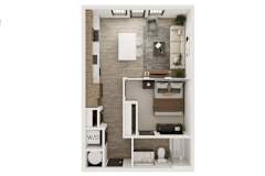 S1 Floor Plan at Lenox Cooper Apartments, Texas