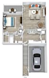 Satori Olathe Apartments in Kansas 1 Bedroom Floor Plan
