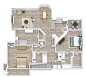 Satori Olathe Apartments in Kansas 3 Bedroom Floor Plan