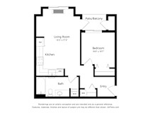 Meadowlark at Fairview Apartments in Fairview, Oregon One Bedroom Floor Plan