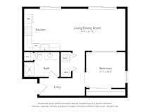 Meadowlark at Fairview Apartments in Fairview, Oregon One Bedroom Floor Plan