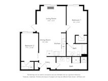 Meadowlark at Fairview Apartments in Fairview, Oregon Two Bedroom Floor Plan