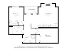 Meadowlark at Fairview Apartments in Fairview, Oregon Two Bedroom Floor Plan