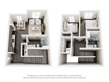 Meadowlark at Fairview Apartments in Fairview, Oregon Two Bedroom Floor Plan