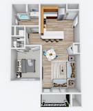 The Northern at Coeur d'Alene Apartments One Bedroom Floor Plan
