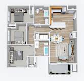 The Northern at Coeur d'Alene Apartments Three Bedroom Floor Plan