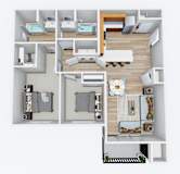 The Northern at Coeur d'Alene Apartments Two Bedroom Floor Plan