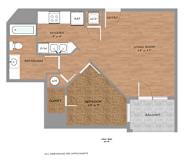 A2 floor plan at H Squared Apartments, Texas