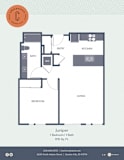 a floor plan of a bedroom apartment