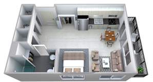 Studio 1 bath at Cycle Apartments, Fort Collins, 80525