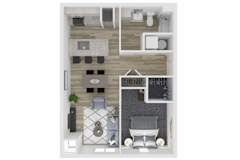 B1 One Bed One Bath Floor Plan at The Clara, Eagle, ID