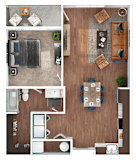 1 bed 1 bath Aat The Expo Apartments, Montana, 59106
