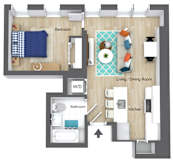 One Bedroom Apartment at 26 West Broadway South Boston Apartments
