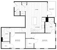 a blueprint of a floor plan of a house