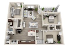 a1 floor plan  the crossings at town square apartments  670 sq ft