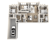 D1 Floor Plan at Altis Grand Twin Lakes, Florida, 34744