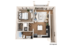 the bedroom floor plan of 460 sq ft