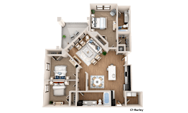 a floor plan of a house with a bedroom and a living room