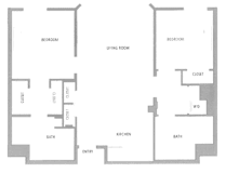 2 bed 2 bath floorplan with washer dryer at Aventine Apartments, California, 94547