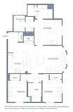 Three bed two bath floorplan with closets at Aventine Apartments, California, 94547