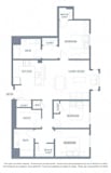 3 bedroom two bathroom floorplan with office at Aventine Apartments, Hercules