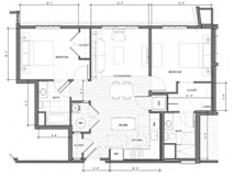 2BR-F Floor Plan| Merc