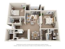 Dogwood Floor Plan at Ventana Oaks Apartments, Austin, TX, 78717