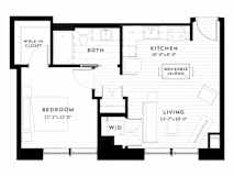1C upgrade Floor plan at Custom House, St. Paul, MN