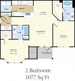 The Commons at Boston Road Two Bedroom Small Floorplan