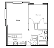 A1-C Floor Plan at The Liberty Lofts, Gainesville, TX, 76240