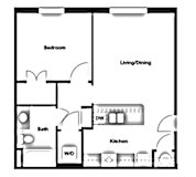 A2 Floor Plan at The Liberty Lofts, Gainesville, TX