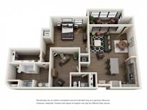 A4 Floor Plan at The Residences at Thornwood, Germantown, TN