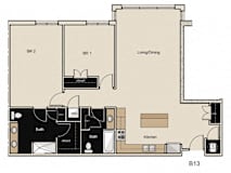 B13 Floor Plan at The Residences at Thornwood, Germantown, 38138
